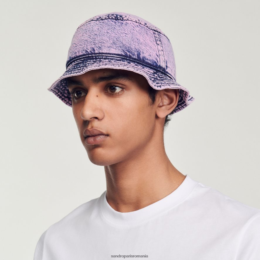 pălărie cu logo brodat bărbați roz Sandro Paris accesorii X8Z4NH835