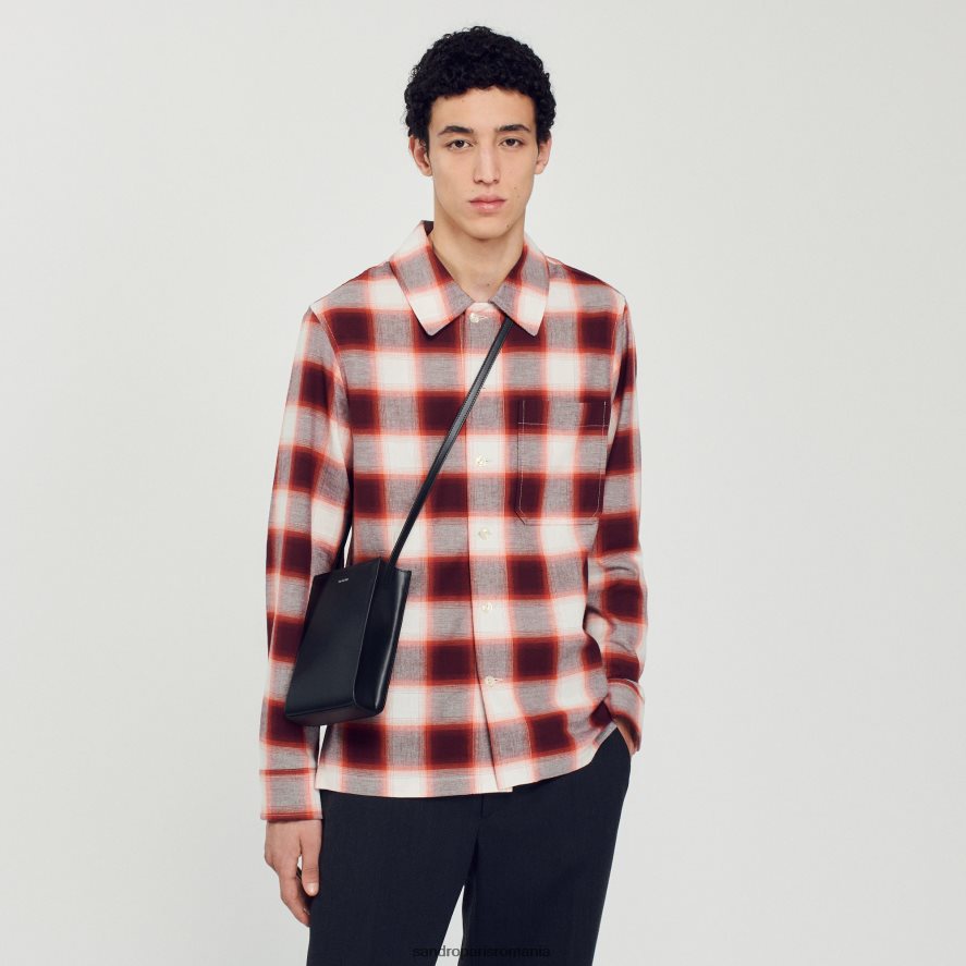 geantă mică din piele netedă bărbați negru Sandro Paris accesorii X8Z4NH851