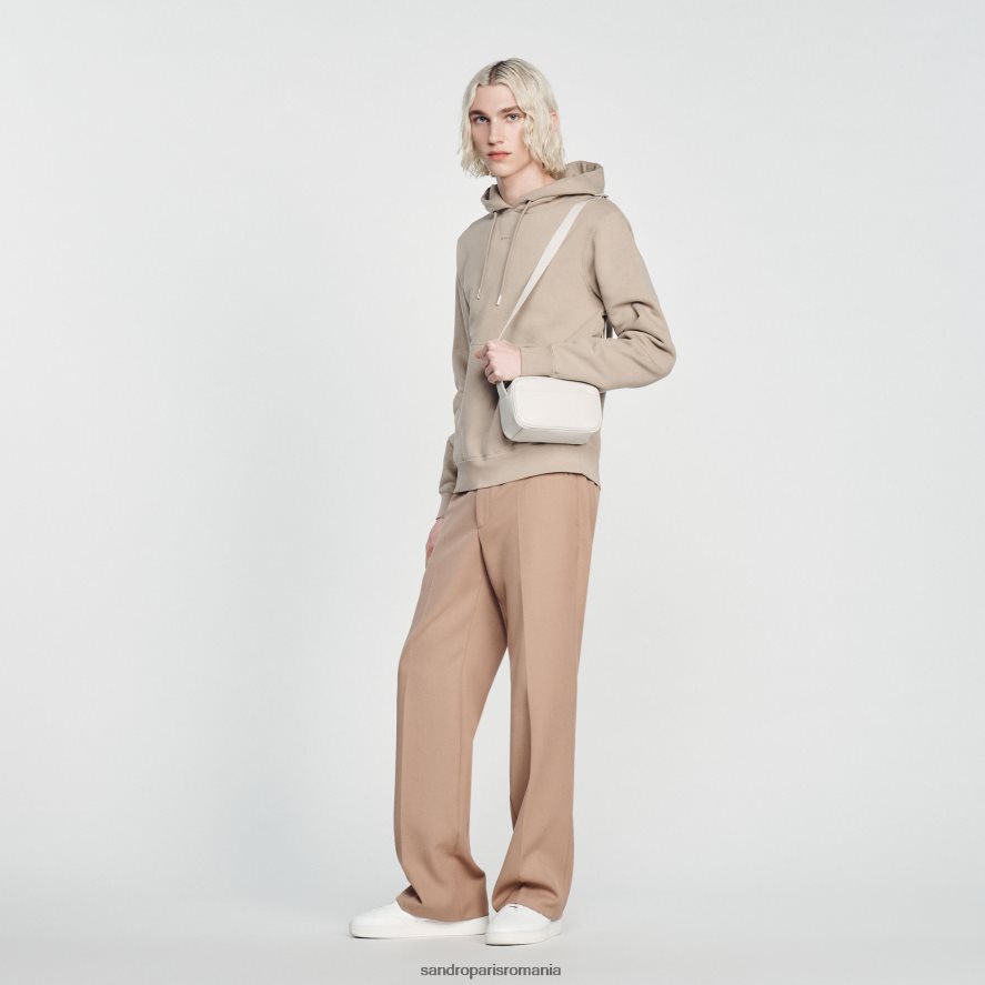 geantă mică din piele netedă bărbați o singură culoare Sandro Paris accesorii X8Z4NH850