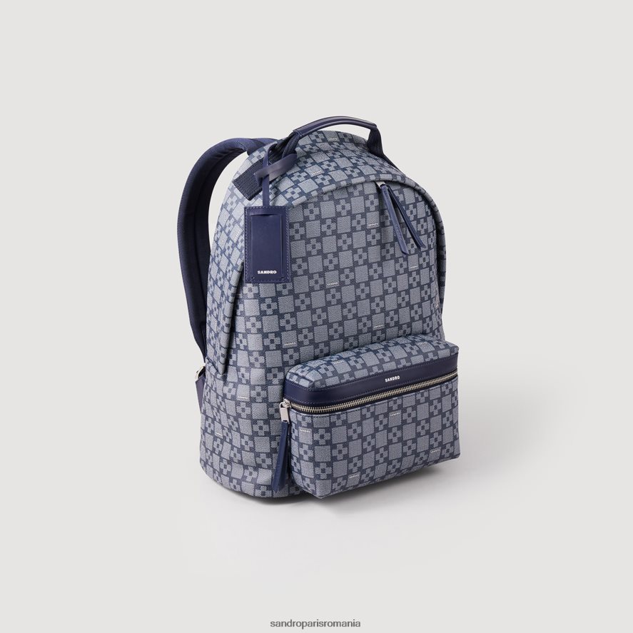 rucsac cu cruce pătrată bărbați albastru Sandro Paris accesorii X8Z4NH856