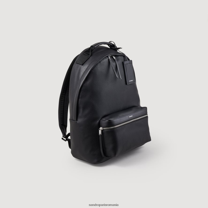 rucsac din pânză acoperită bărbați negru Sandro Paris accesorii X8Z4NH841