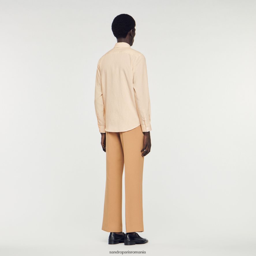 cămașă cu dungi bărbați roz deschis Sandro Paris îmbrăcăminte X8Z4NH696