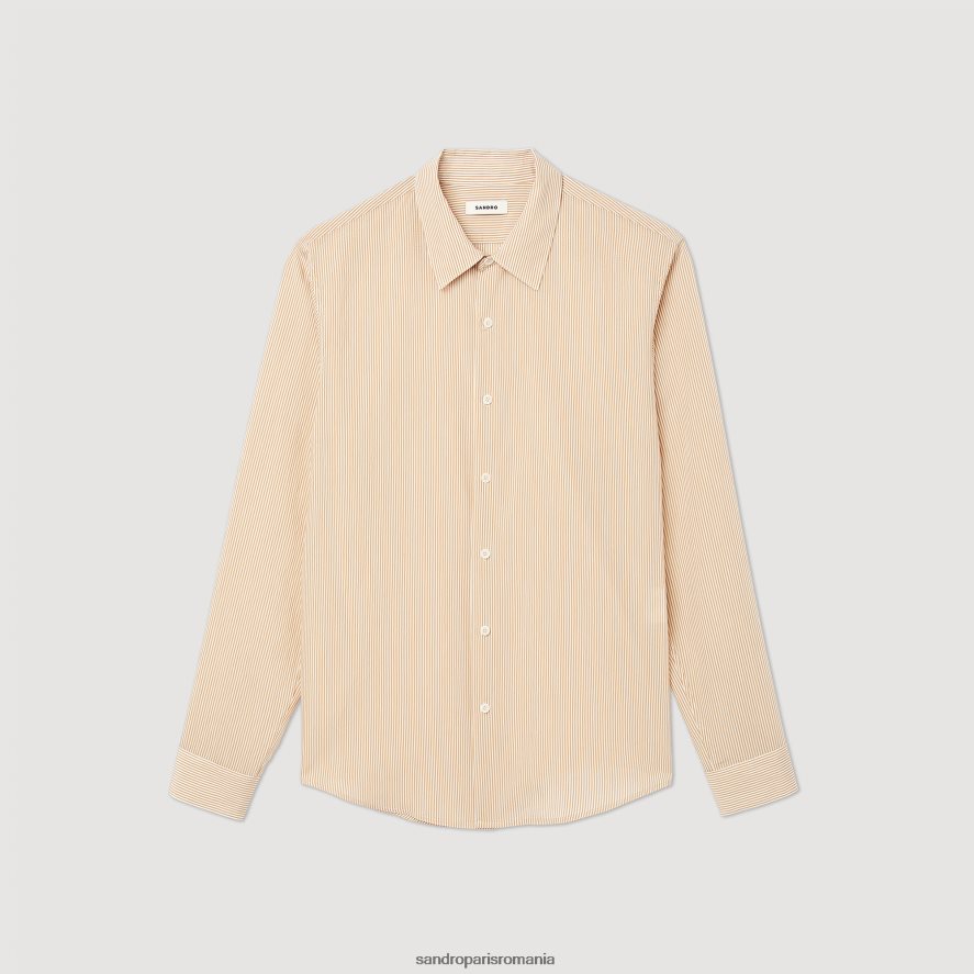 cămașă cu dungi bărbați roz deschis Sandro Paris îmbrăcăminte X8Z4NH696