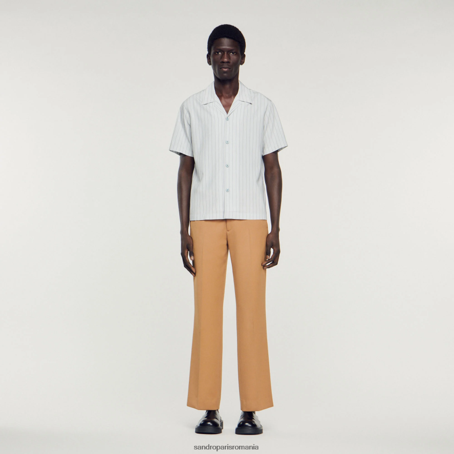 tricou cu maneca scurta bărbați albastru deschis Sandro Paris îmbrăcăminte X8Z4NH782