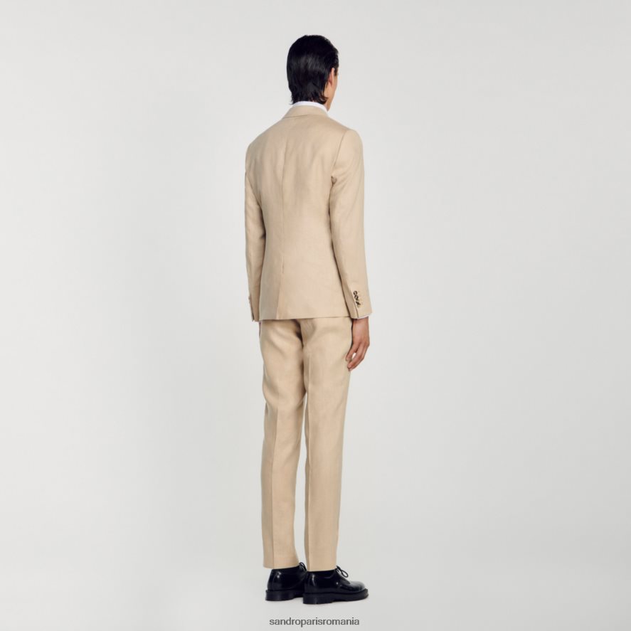 jacheta de costum de in bărbați bej Sandro Paris îmbrăcăminte X8Z4NH597