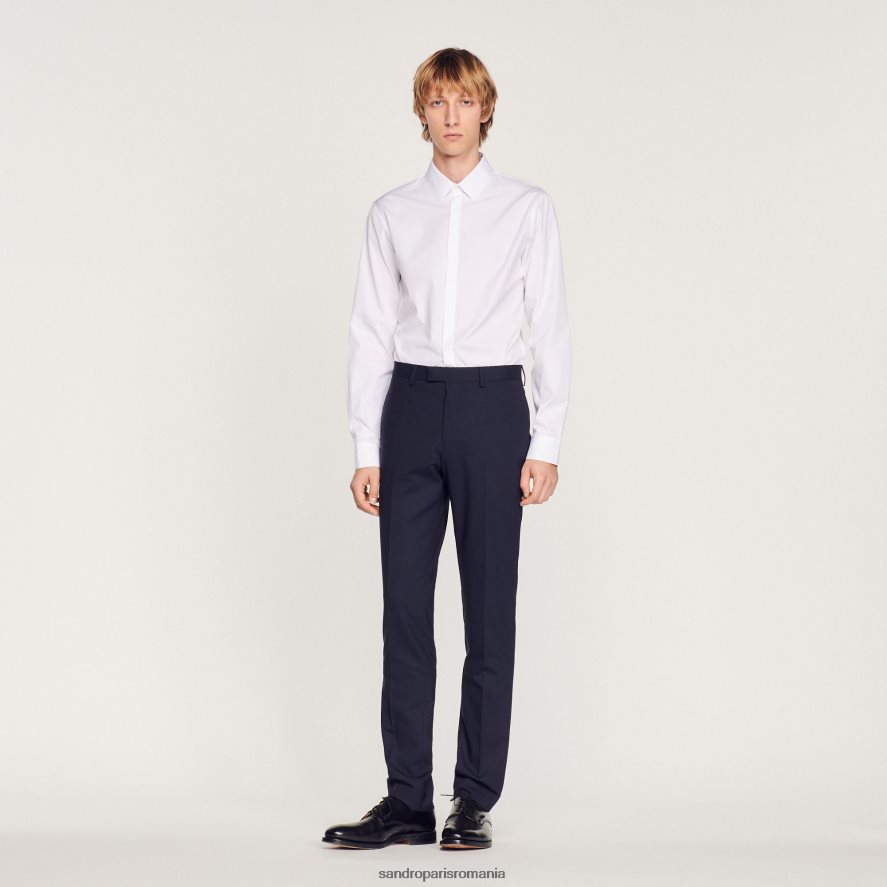 pantaloni de costum bărbați albastru marin Sandro Paris îmbrăcăminte X8Z4NH612