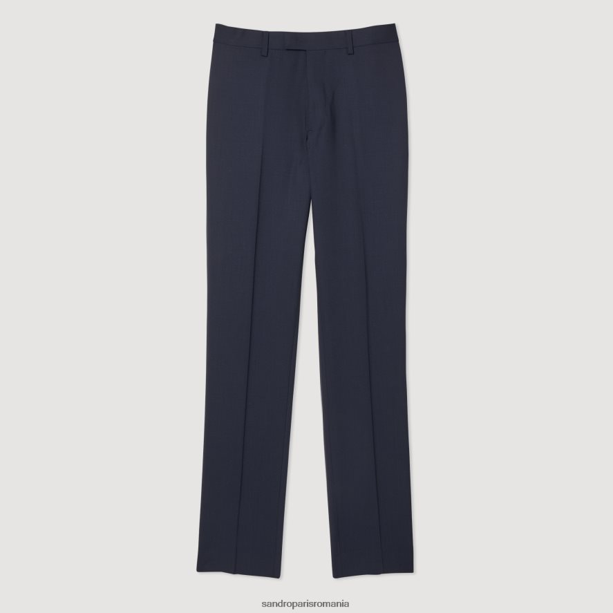 pantaloni de costum bărbați albastru marin Sandro Paris îmbrăcăminte X8Z4NH612