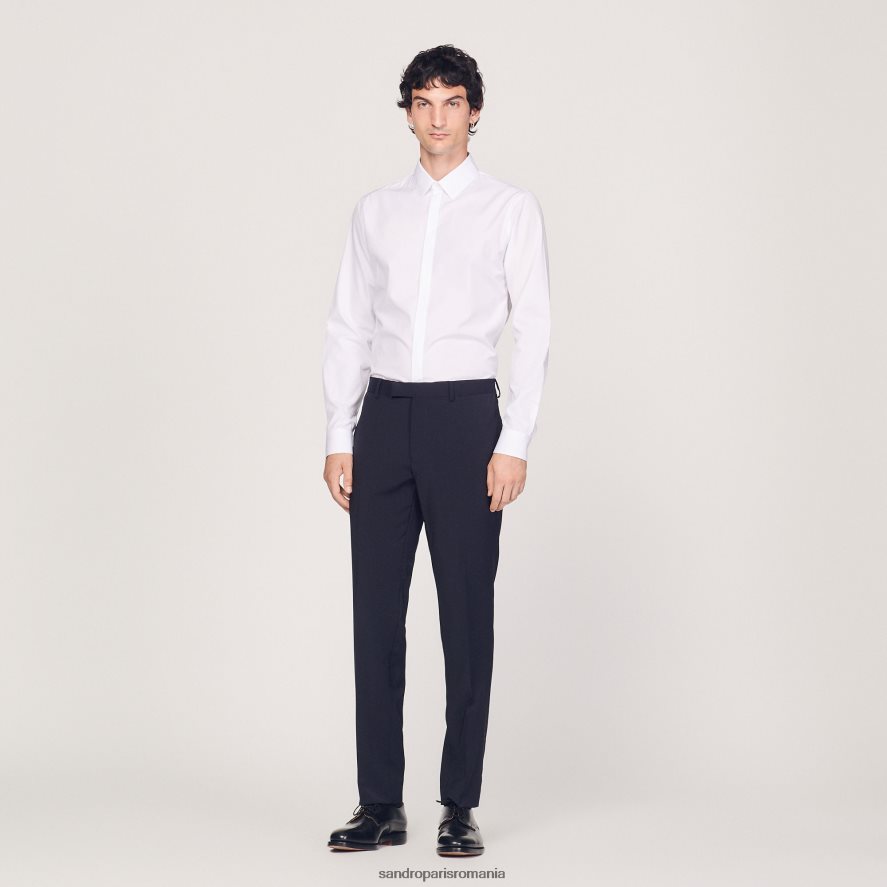 pantaloni smoking bărbați albastru marin Sandro Paris îmbrăcăminte X8Z4NH693