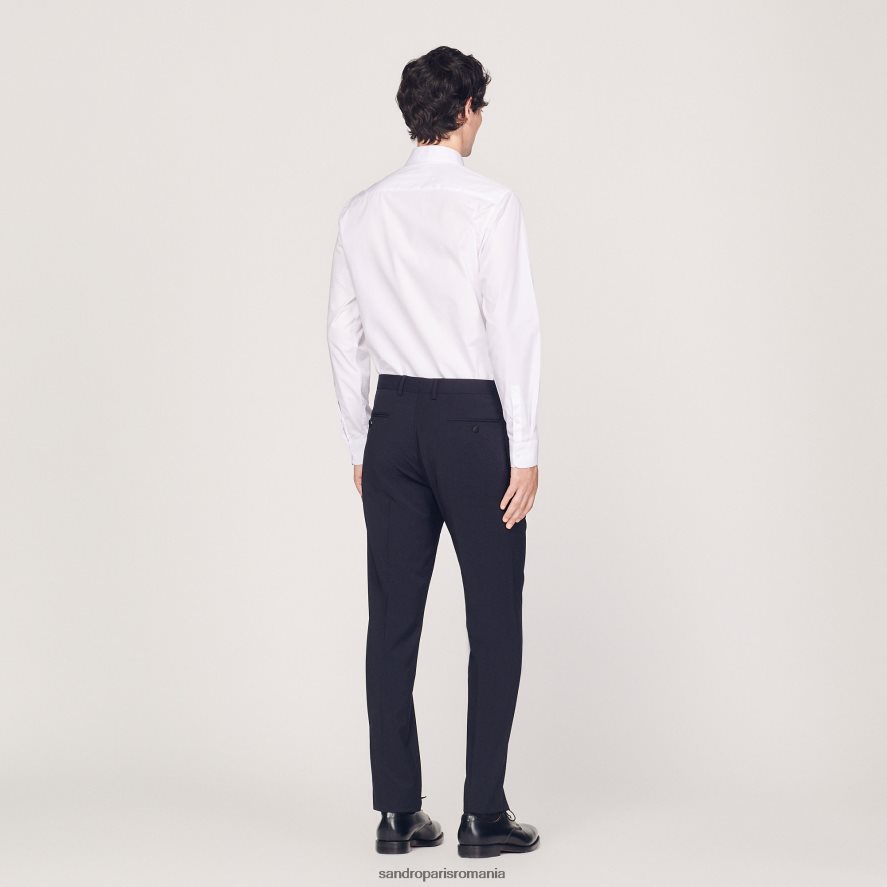 pantaloni smoking bărbați albastru marin Sandro Paris îmbrăcăminte X8Z4NH693