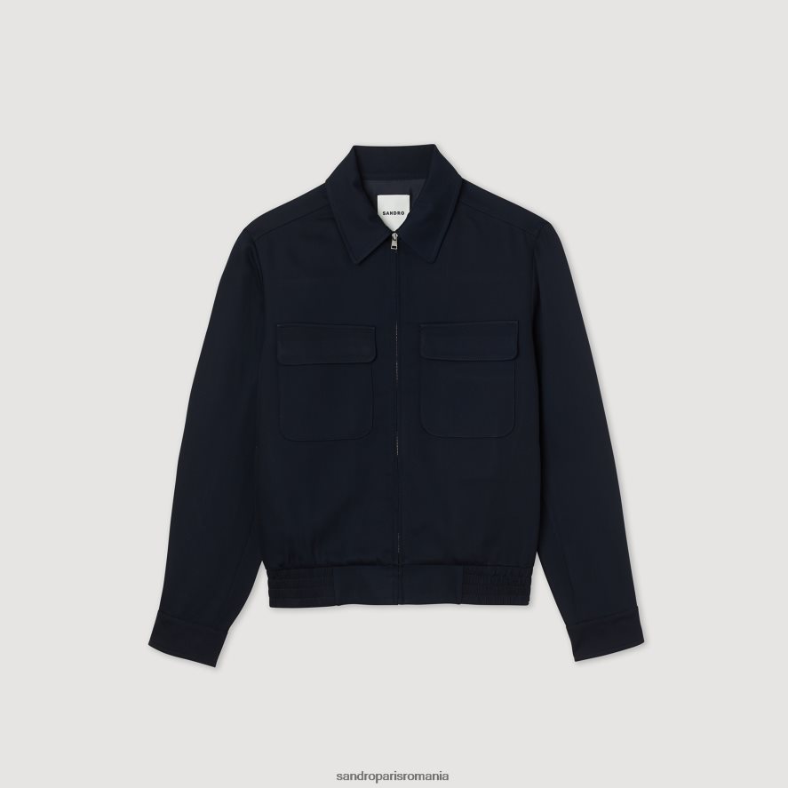 jachetă curgătoare bărbați albastru marin Sandro Paris îmbrăcăminte X8Z4NH619