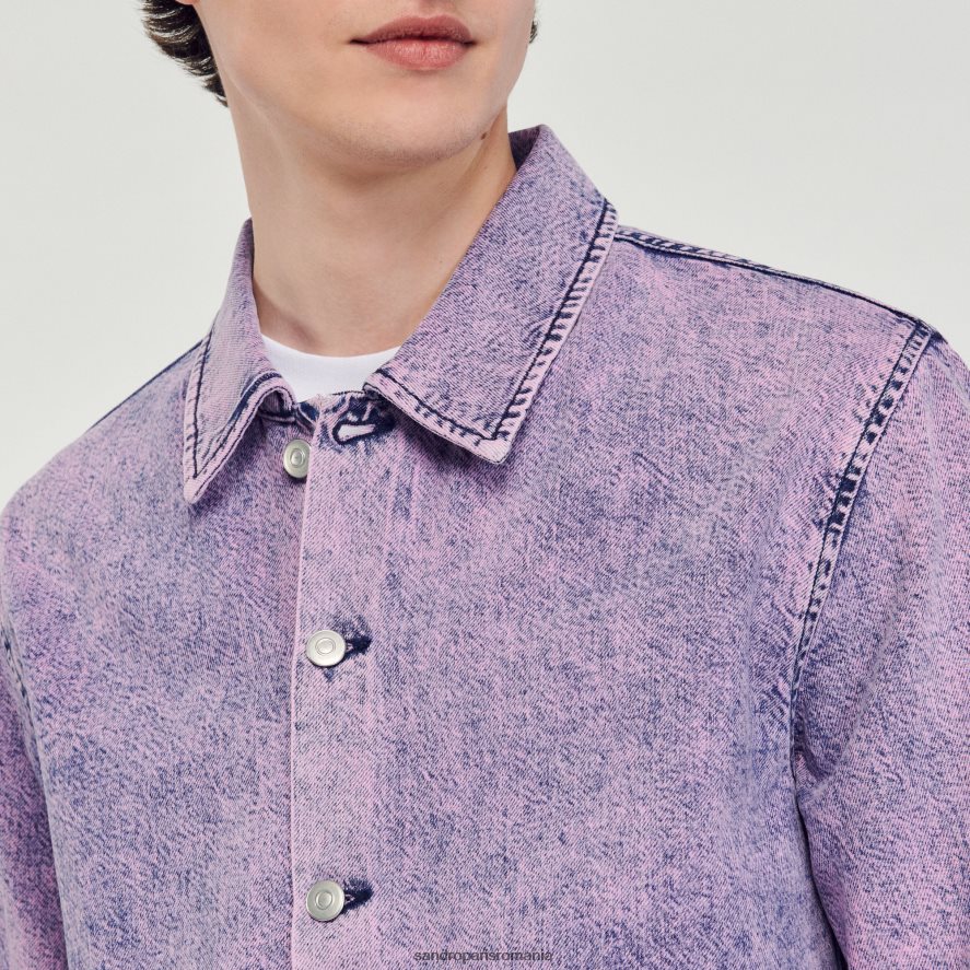 jachetă de muncitor decolorată bărbați roz Sandro Paris îmbrăcăminte X8Z4NH584