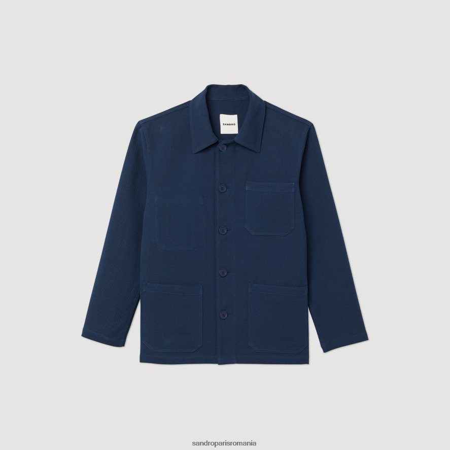 jacheta de muncitor bărbați albastru marin Sandro Paris îmbrăcăminte X8Z4NH767