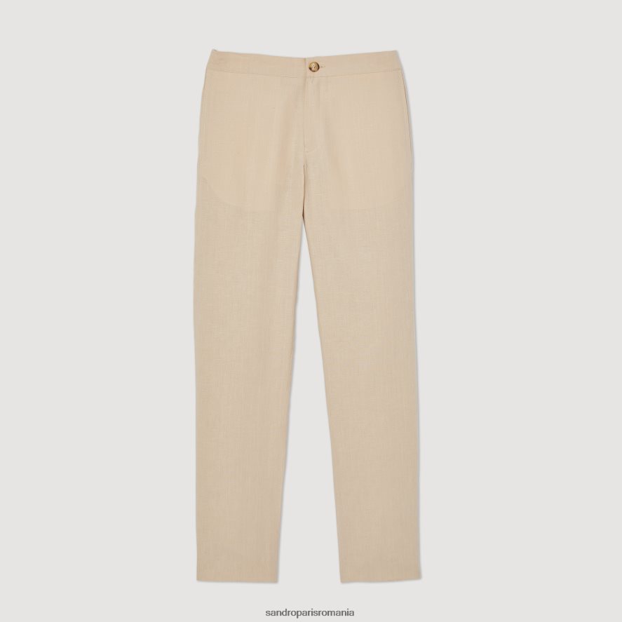 pantaloni de in bărbați bej Sandro Paris îmbrăcăminte X8Z4NH599