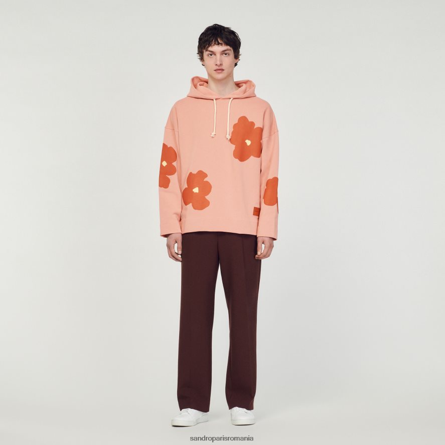 hanorac cu model floral bărbați roz Sandro Paris îmbrăcăminte X8Z4NH709