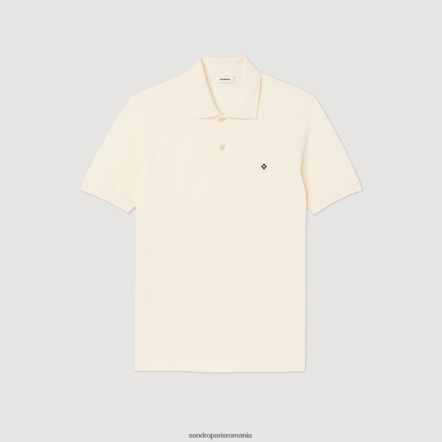 tricou polo cu plasture pătrate în cruce bărbați o singură culoare Sandro Paris îmbrăcăminte X8Z4NH730