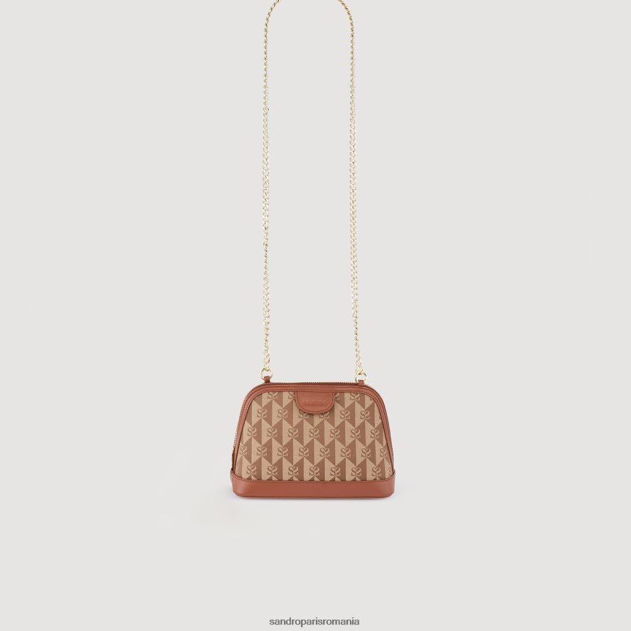 geantă clutch cu logo rittah femei maro Sandro Paris accesorii X8Z4NH577