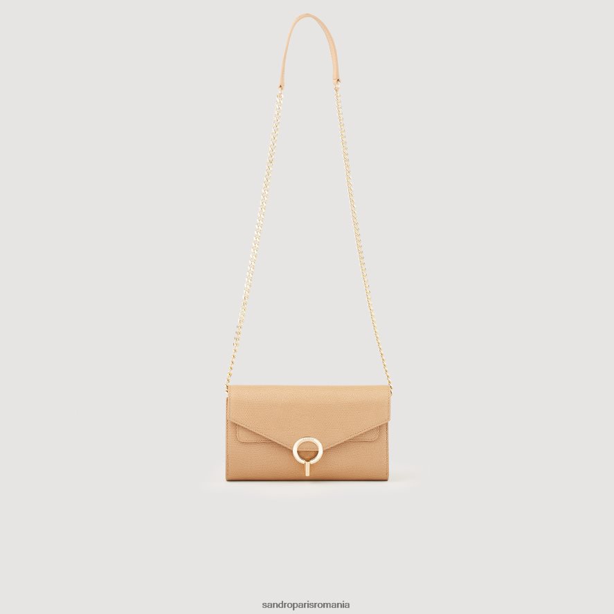 geantă clutch yza buzunar femei bej Sandro Paris accesorii X8Z4NH526