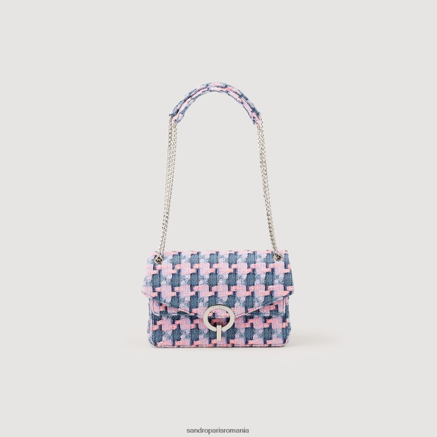 geantă din tweed yza femei violet/albastru Sandro Paris accesorii X8Z4NH552