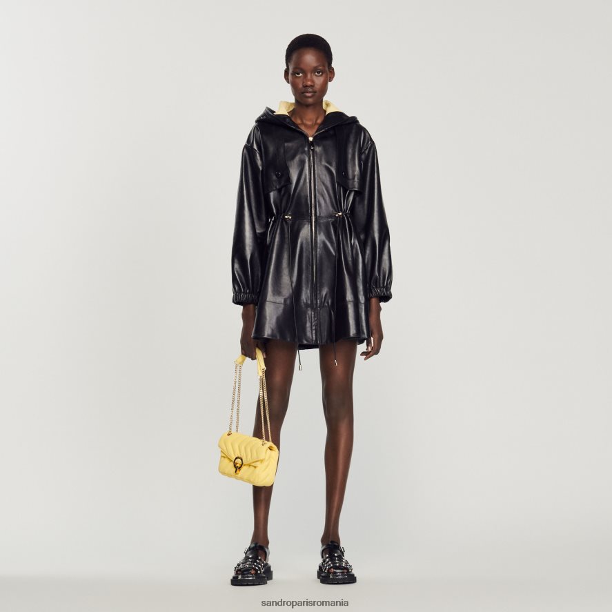 geantă yza din nailon matlasată femei galben Sandro Paris accesorii X8Z4NH546