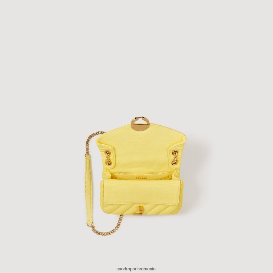 geantă yza din nailon matlasată femei galben Sandro Paris accesorii X8Z4NH546