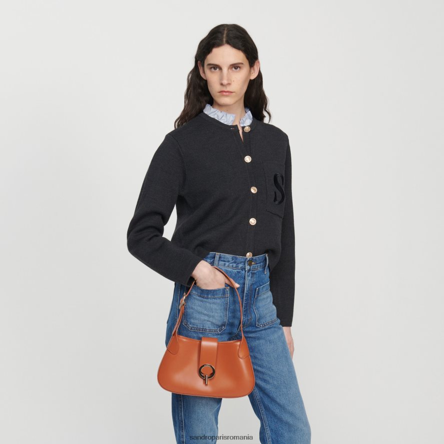 pungă de baghetă femei caramel Sandro Paris accesorii X8Z4NH555