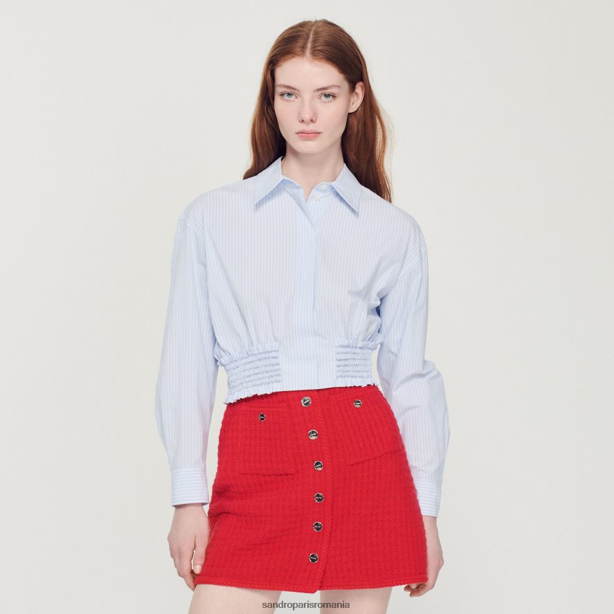 fusta scurta tricotata femei roșu Sandro Paris îmbrăcăminte X8Z4NH329