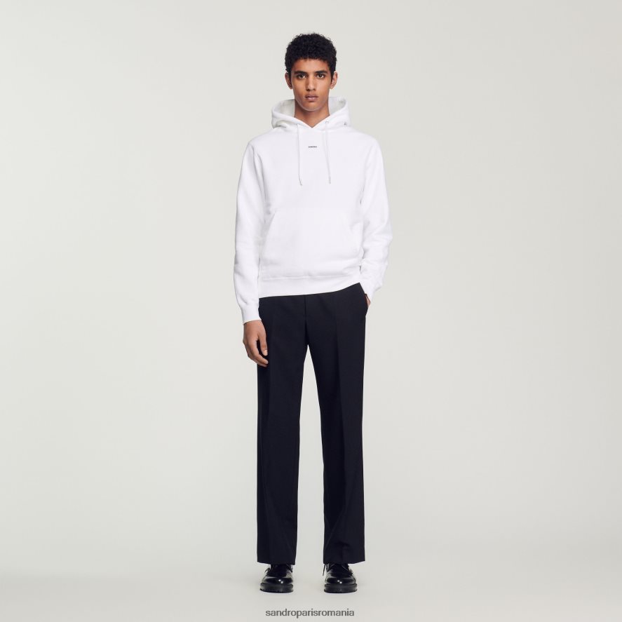 hanorac brodat femei alb Sandro Paris îmbrăcăminte X8Z4NH808