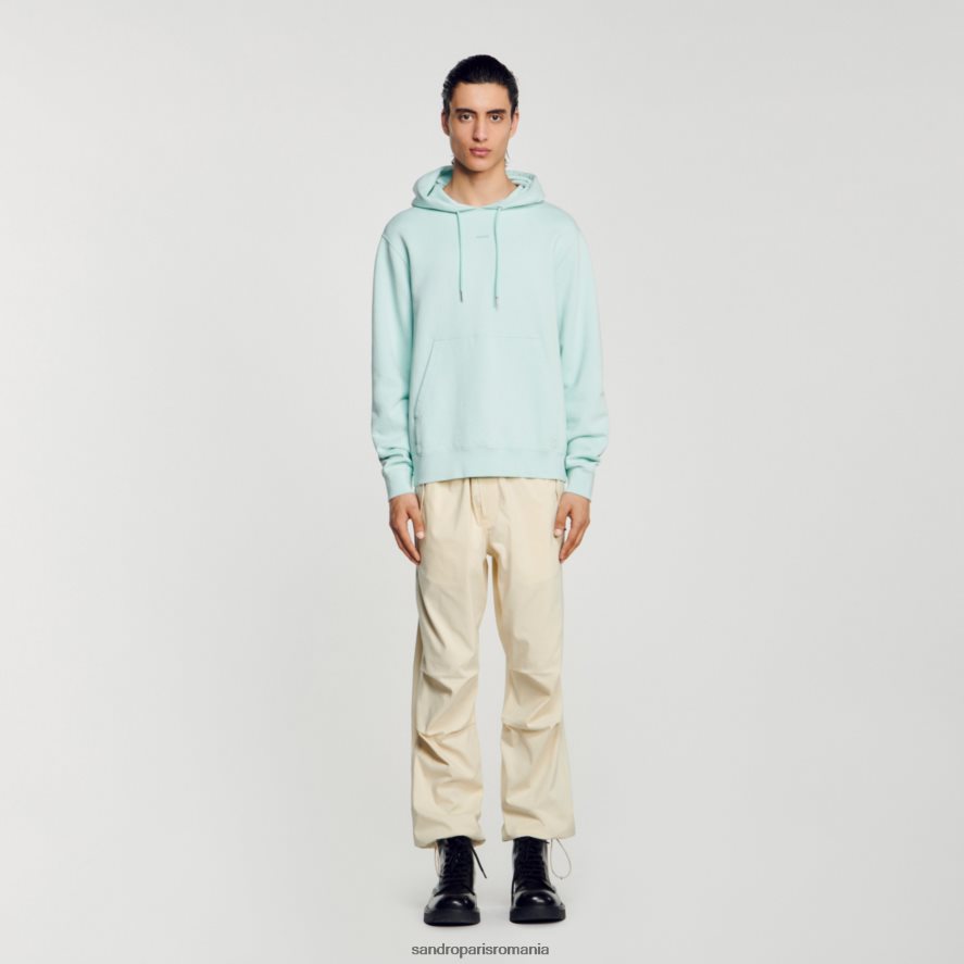 hanorac brodat femei albastru menta Sandro Paris îmbrăcăminte X8Z4NH811