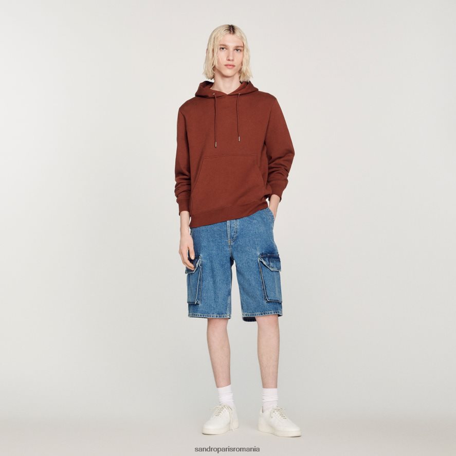 hanorac brodat femei o singură culoare Sandro Paris îmbrăcăminte X8Z4NH759