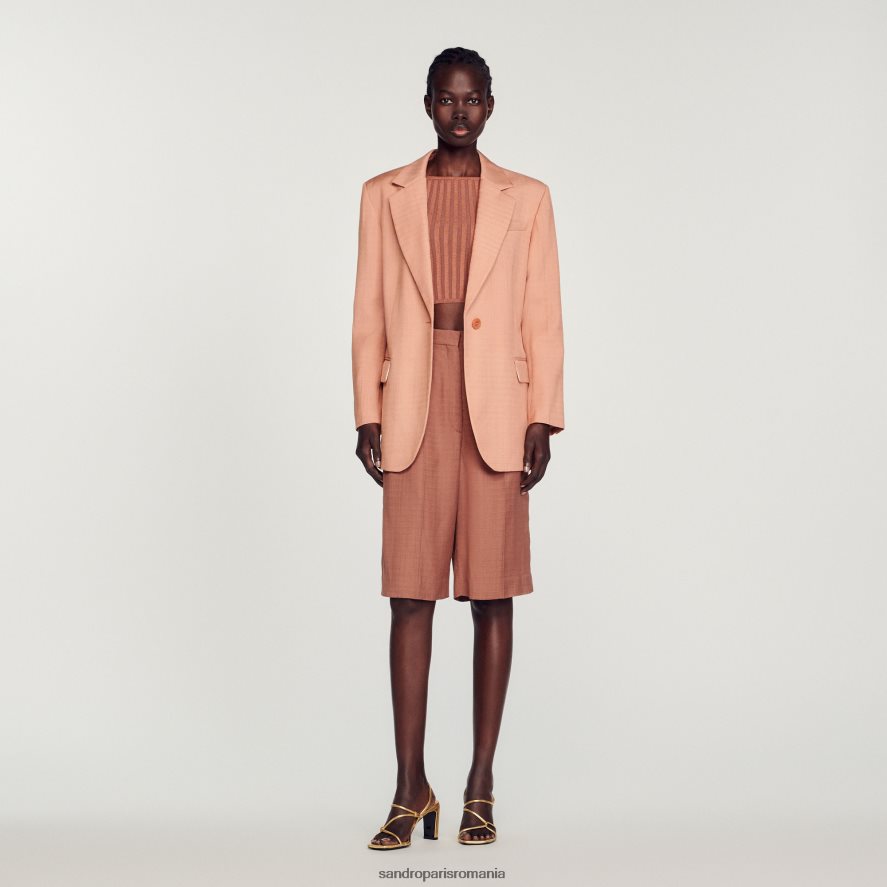 jachetă croită femei pământ umbrit Sandro Paris îmbrăcăminte X8Z4NH432