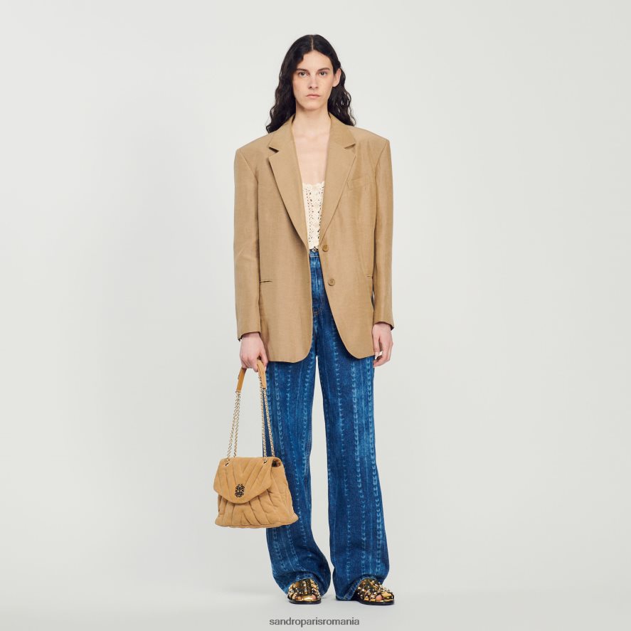 jachetă croită femei terre Sandro Paris îmbrăcăminte X8Z4NH379