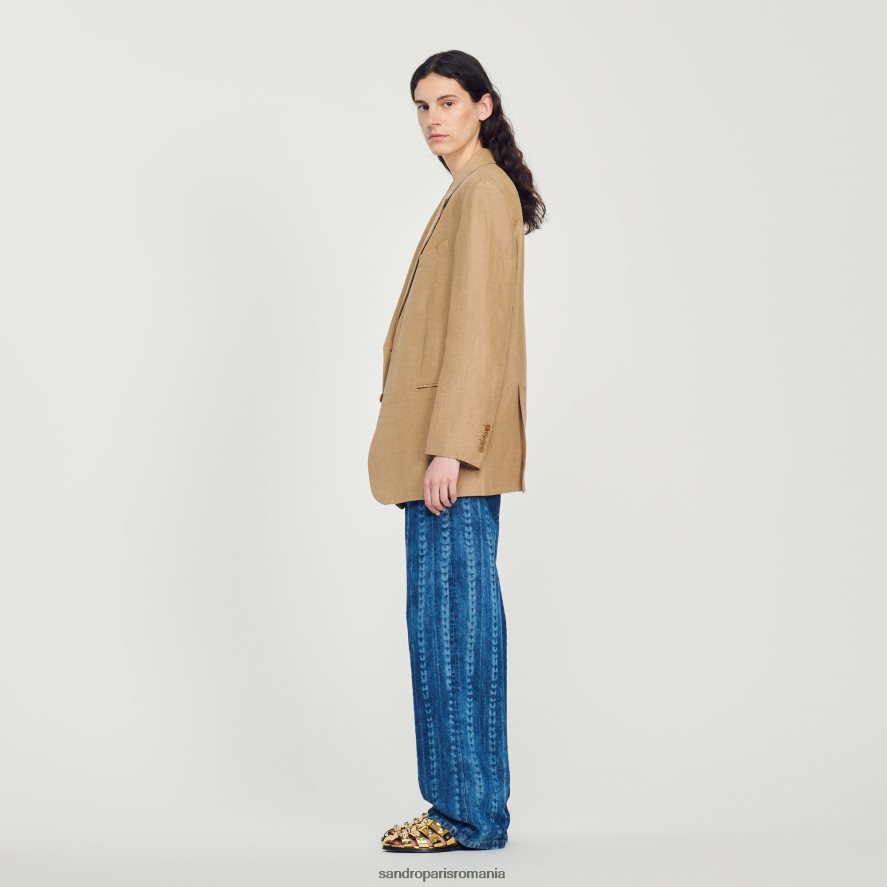 jachetă croită femei terre Sandro Paris îmbrăcăminte X8Z4NH379