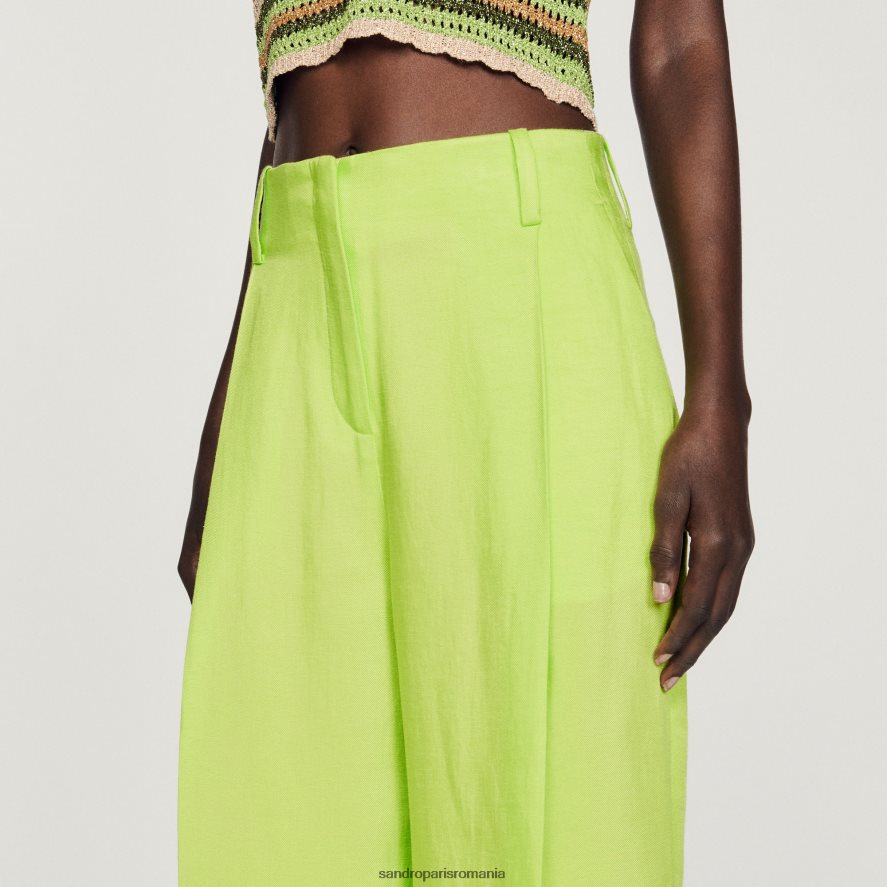 pantaloni cu talie înaltă femei anason Sandro Paris îmbrăcăminte X8Z4NH91