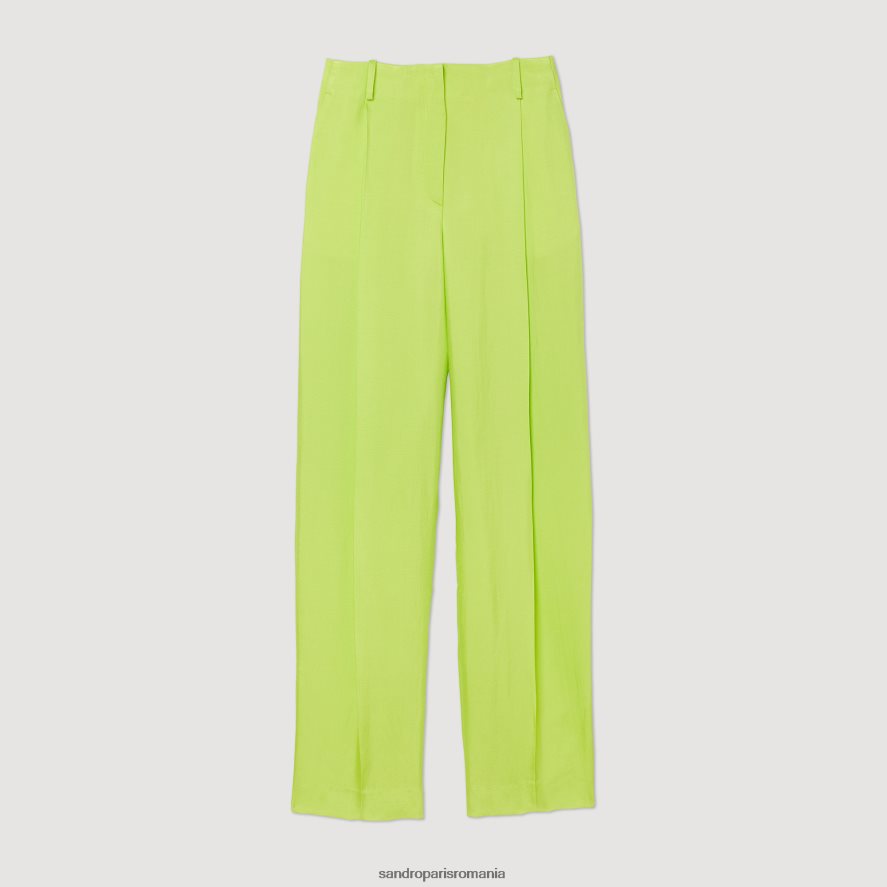 pantaloni cu talie înaltă femei anason Sandro Paris îmbrăcăminte X8Z4NH91