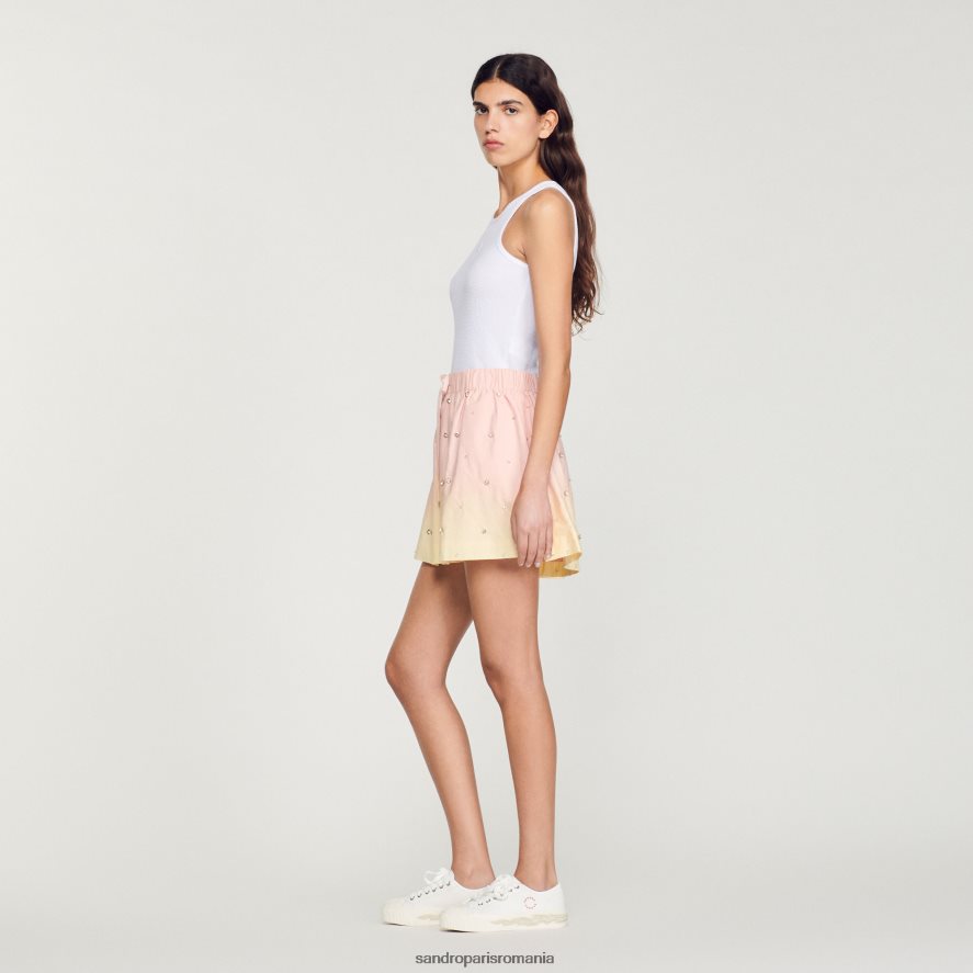 pantaloni scurți largi femei multicolor Sandro Paris îmbrăcăminte X8Z4NH264