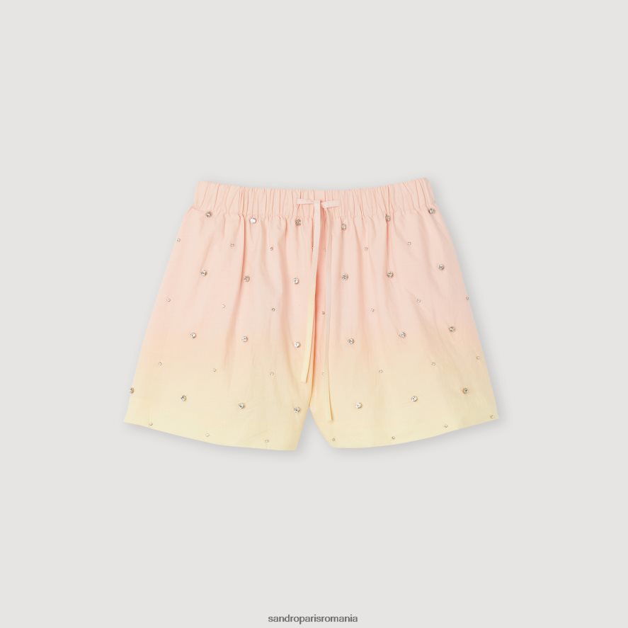 pantaloni scurți largi femei multicolor Sandro Paris îmbrăcăminte X8Z4NH264