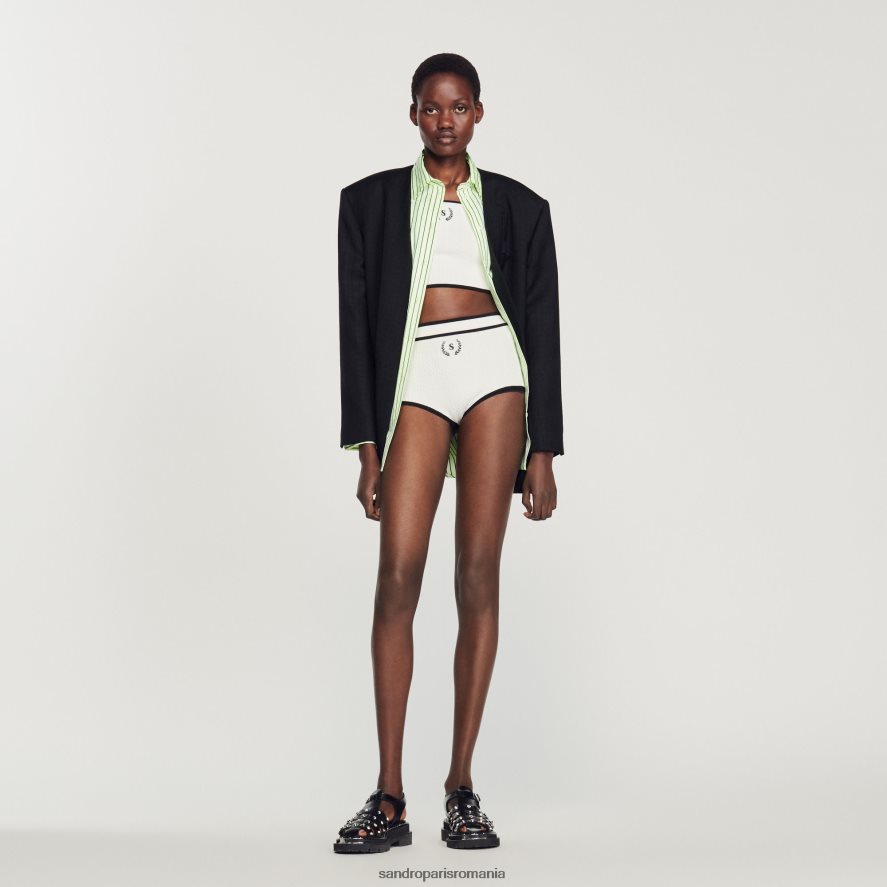 slip tricotat femei alb Sandro Paris îmbrăcăminte X8Z4NH354