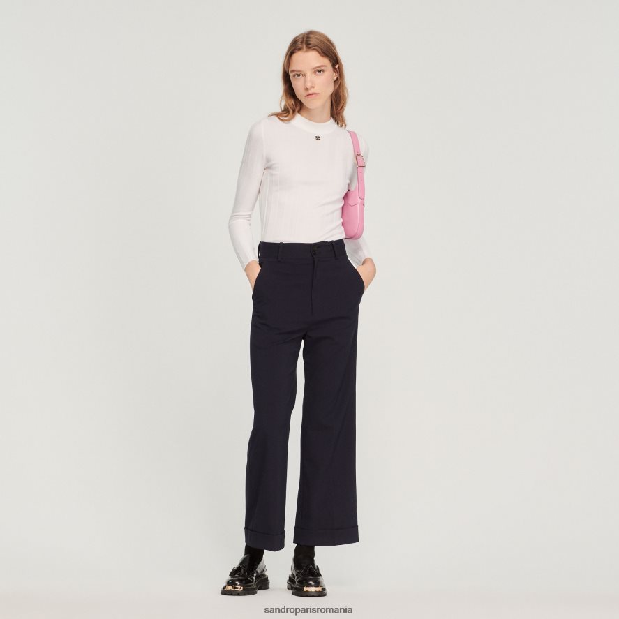 pulover tricotat femei ecru Sandro Paris îmbrăcăminte X8Z4NH360