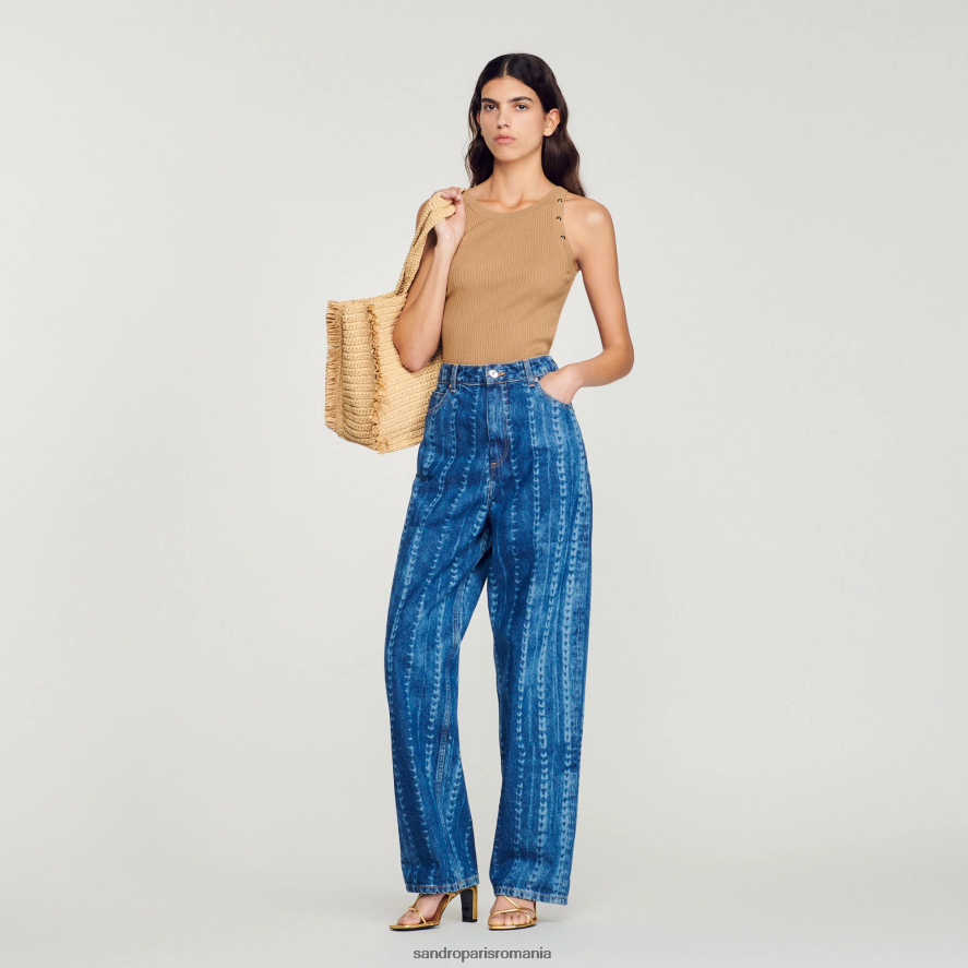 rezervor cu nervuri femei cămilă Sandro Paris îmbrăcăminte X8Z4NH216