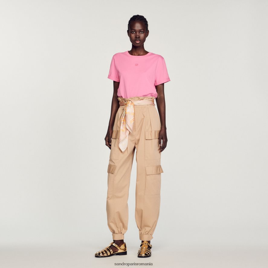 tricou dublu femei roz Sandro Paris îmbrăcăminte X8Z4NH234