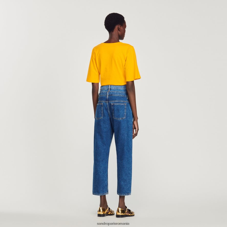 tricou scurt bijuterie femei portocale Sandro Paris îmbrăcăminte X8Z4NH202