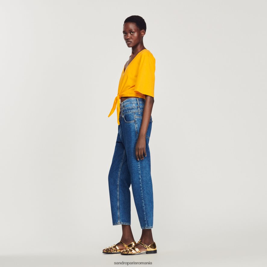 tricou scurt bijuterie femei portocale Sandro Paris îmbrăcăminte X8Z4NH202