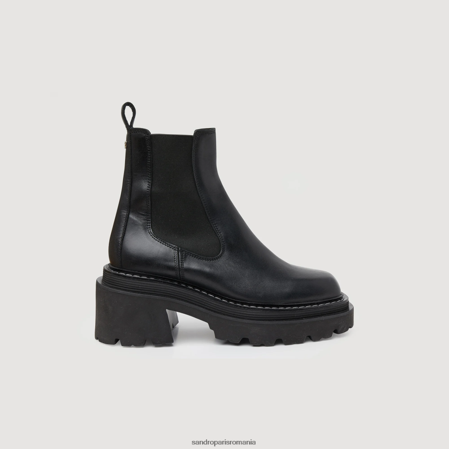 botine chelsea femei negru Sandro Paris încălţăminte X8Z4NH490